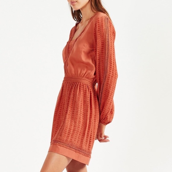 TIGERLILY Maresa Guava Orange Long Sleeve Mini Dress RRP$249 - Picture 8 of 16
